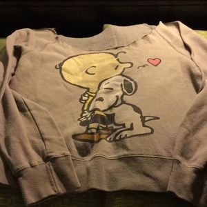 Charlie Brown and Snoopy long sleeve graphic tee